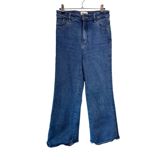 Rollas Jeans Eastcoast Crop Flare in Bayside Blue 28 - Picture 2 of 6